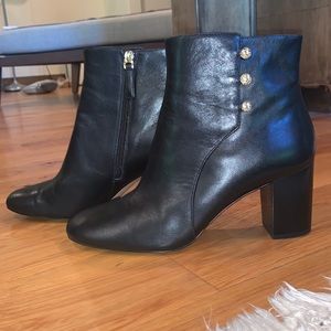 black leather studded talbots boots